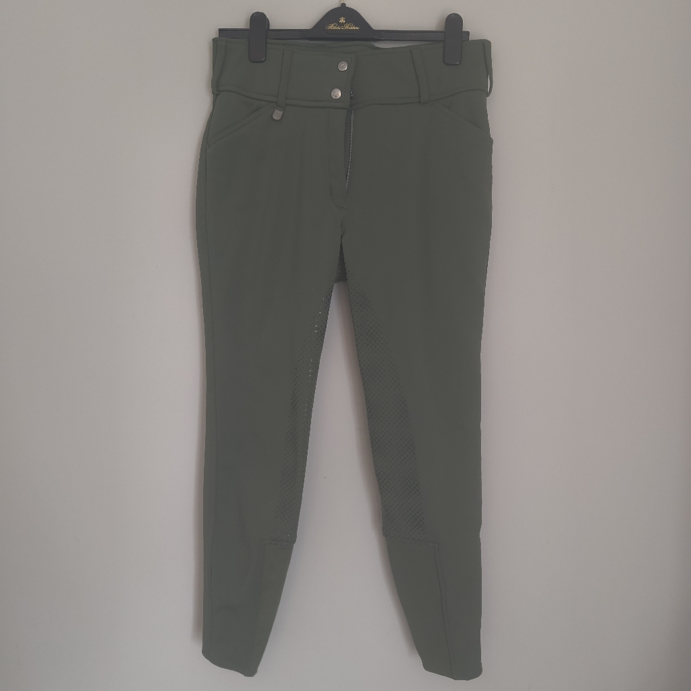 Horsz Winter Fleece Lined Breeches Green Size 32. NWOT